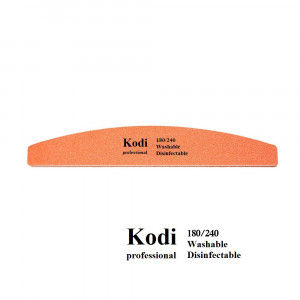 Пилка-баф Kodi Professional 180/240 оранжевая полумесяц