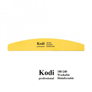 Пилка-баф Kodi Professional 180/240 жёлтая полумесяц