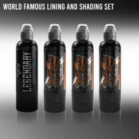 Краска World Famous Tattoo Ink Lining and Shading Set (4 пигмента)